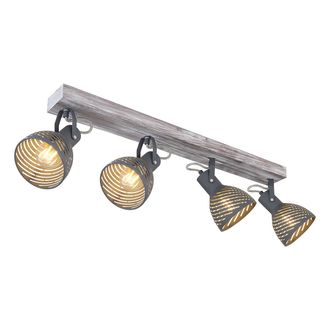 Globo Lighting Foco - Mori - Blanco - Madera - Foco De Superficie - E27 - Globo