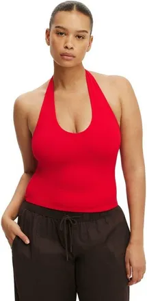 Cotton On Womens All Day V Neck Halter in Red Petal at Nordstrom, Size Xx-Small