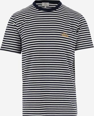 Woolrich Navy Blue Striped T-Shirt