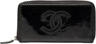 Chanel Pre-owned Long Wallet - Dames - Pre-owned - Zwart - Maat: ONE Size Leer