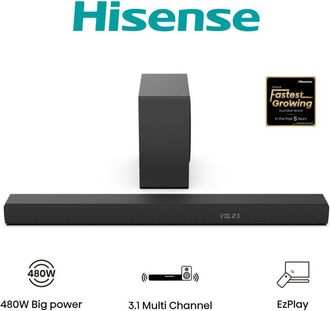 Hisense HS3100 altoparlante soundbar Nero 3.1 canali 480 w