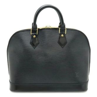 Louis Vuitton Pre-owned Alma Handbag - Dames - Pre-owned - Zwart - Maat: ONE Size Leer