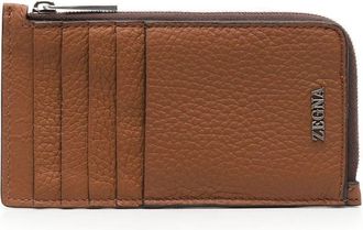 Ermenegildo Zegna zip-around leather wallet - men - Calf Leather - One Size - Brown