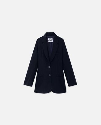 Wild Pony Crepe Blazer In Navy