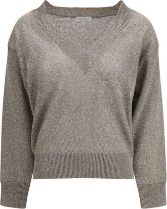 Brunello Cucinelli Brown Linen Womens Sweatshirt