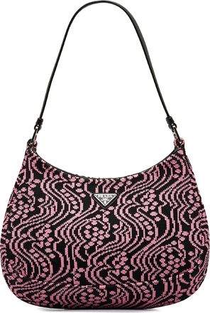 Prada Pre-owned Womens Knit Shoulder Bag - Black Textile - One Size