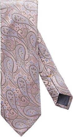 Eton Paisley Silk Tie in Yellow at Nordstrom Rack