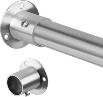 OEM Barra Extensible Para Armario (50-70 Cm), Color Plata, 25 Mm De Di&aacute;metro, Ideal Para Una F&aacute;cil Instalaci&oacute;n Y Ahorro De Espacio