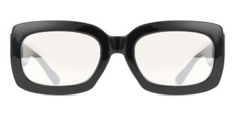 LMNT Sunglasses Rectangle Full Rim Plastic Mens Sunglasses Black Size 54 - Free Lenses - LMNT