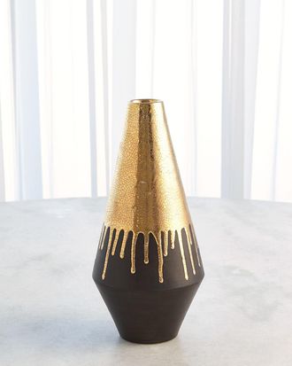 Global Views Gold Drip 13 Vase