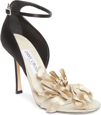 Jimmy Choo London Coko Sandal in Bone/black at Nordstrom, Size 36.5