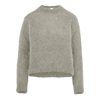 Bomboogie Maglia girocollo puffy in mohair - - Knitwear - Donna - Beige - S