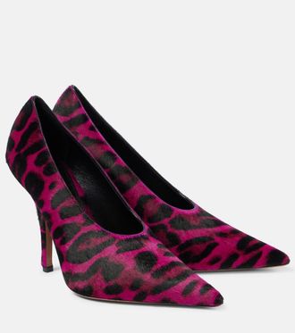 PARIS TEXAS Jessica 105 leopard-print calf hair pumps