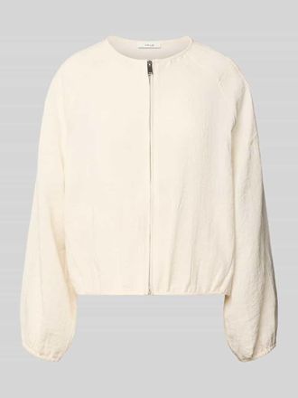 OPUS Blouson aus Viskose-Mix mit Rundhalsausschnitt Modell Jarosa in Hellgelb, Gr&ouml;&szlig;e 34