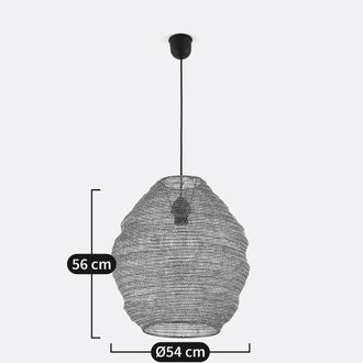 La Redoute Interieurs Hanglamp in ijzergaas &Oslash;54 cm, Mita