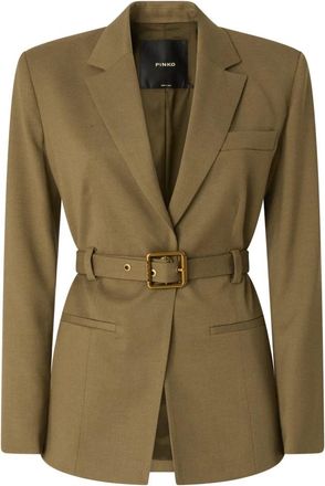 Pinko Vitiano Blazer - Dames - Blazers - Groen - XL - Jassen