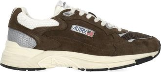 Autry Brown Hyperway Low Suede Sneakers