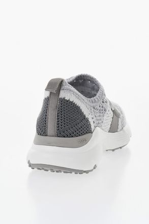 Tod's Sneakers Slip-on in Maglia Tecnica con Dettaglio in Pelle Tods