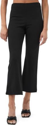 Trina Turk Sorrel Cropped Flare Leg Ponte Pant in Black at Nordstrom, Size 12