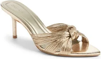 Open Edit Nina Slide Sandal in Gold Light Metallic at Nordstrom, Size 7.5