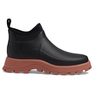 Hunter City Explorer Ankle Rubber Womens Ankle Boots - Black Red Flurry - Size:UK 5