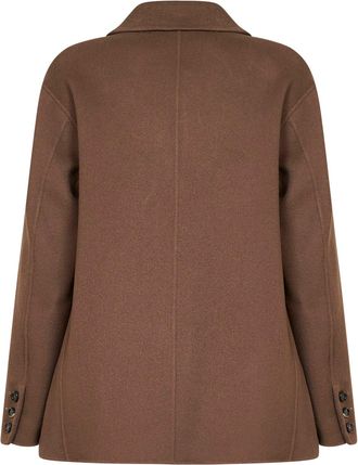 Max Mara Womens Jacket Smmelfi Brown Virgin Wool