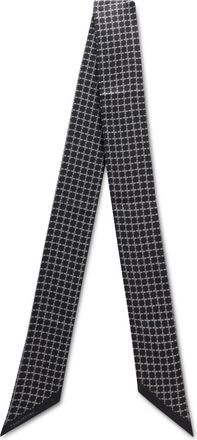 Tagliatore Geometric Pattern Silk Necktie - Black