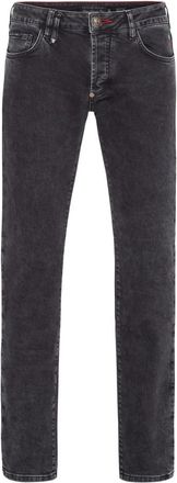 Philipp Plein Denim Broeken Super Straight Cut Iconic - Heren - Slim Fit Jeans - Zwart - W28 - Denim - Jeans