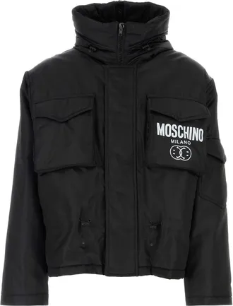Moschino Black Nylon Padded Jacket