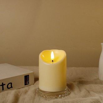OEM Velas, 1 Unidad, Vela Exterior Impermeable Con Luz Led, Inal&aacute;mbrica Y Segura, 7,510 Cm, Vela Led Intermitente, Pl&aacute;stico (sin Pilas), Estilo 2