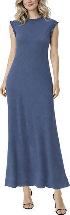 Tash + Sophie Macarena Ruffle Trim Midi Dress