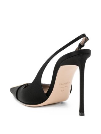 Tom Ford Womens Pumps Satin Black High Heel Shoes