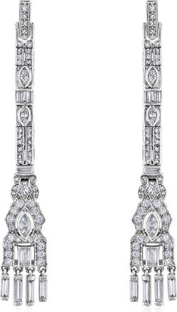 Mindi Mond Art Deco Chandelier Earrings in Platinum/Diamond at Nordstrom
