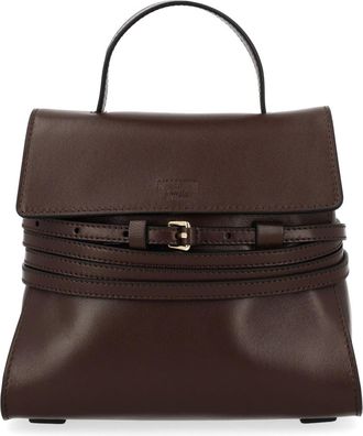 Moschino Tie Me Small Calfskin Handbag