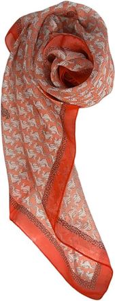 Borbonese Accessoires, Dames, Veelkleurig, ONE Size, Zijden Vierkante Sjaal