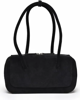 Aesther Ekme Black Lagune Smooth Leather Bowling Bag