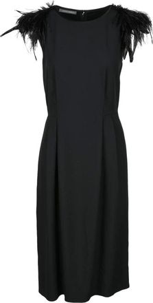 Alberta Ferretti Kleedjes, Dames, Zwart, S, Damesjurk