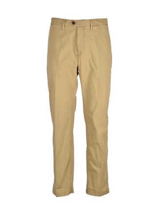 Modfitters Straight-Leg Stretch Fabric Pants with Versatile Khaki Tone