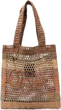 Chloé Raffia Tote Bag - Womens - Raffia/Calf Leather