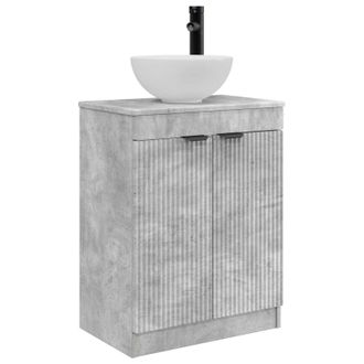 vidaXL Vanidad De Ba&ntilde;o Con Lavabo Gris Hormig&oacute;n 54 X 35 X 83 Cm Vidaxl