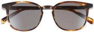 Eyebobs Boardroom 49mm Polarized Square Sunglasses in Brown Demi Stripe at Nordstrom