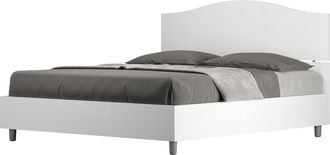ITYhome Letto Matrimoniale Senza Rete 160x200 Bianco Frassino Dores