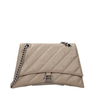 Balenciaga Damens Umh&auml;ngetaschen Beige Leder