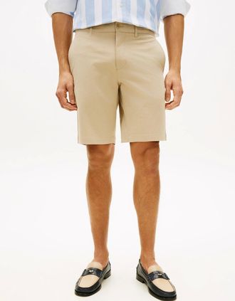 Tommy Hilfiger Mens Tommy Hilfiger Denton 9.5 Inch Essential Mens Twill Shorts - Sandalwood - Tan - Size: 34/32