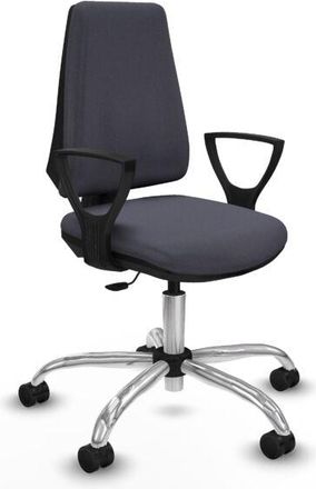 Piqueras y Crespo Piqueras Y Crespo - Elche Cp Bali Gris Oscuro Brazos Fijos Base Cromada Ruedas Nailon 65mm