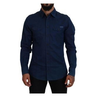 Dolce & Gabbana Blue Denim Casual Shirt - male - Dolce & Gabbana - Casual Shirts - Blue - XL - Shirts