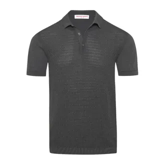 Orlebar Brown Burnham Silk Cottom Polo - male - Orlebar Brown - Polo Shirts - Blue - 2XL - Tops