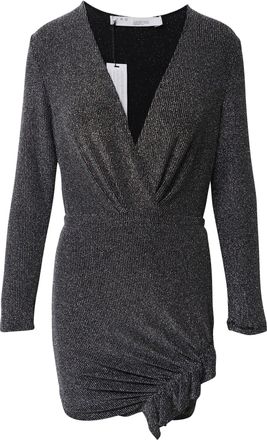 Iro Iro Side Ruched Mini Dress in Silver Viscose