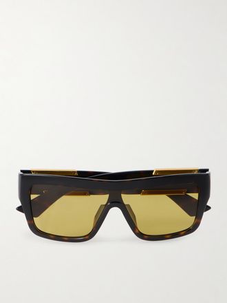 Bottega Veneta Occhiali Da Sole In Acetato Tartarugato Con Montatura D-frame Ribbon