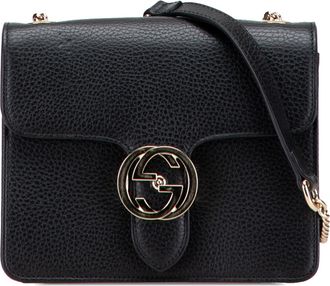 Gucci Pre-owned Womens Gg Marmont Shoulder Bag - Black Leather - One Size